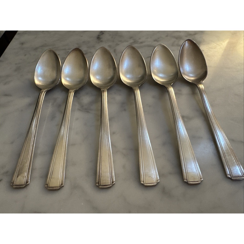 National Silver Co NTS59 Teaspoon Silver Plated-6 Pieces